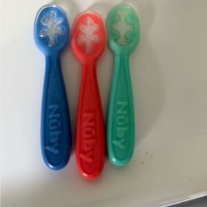 Nûby Colorful Spoons Set - Blue, Red, Green
